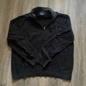 All Black Polo Ralph Lauren Men’s Quarter Zip Sweater Size XL